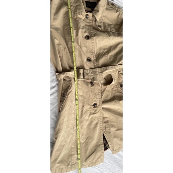 Vintage Pendleton Women’s Size XL Khaki Brown Long Trench Pea Coat Belt Strap - Picture 6 of 16